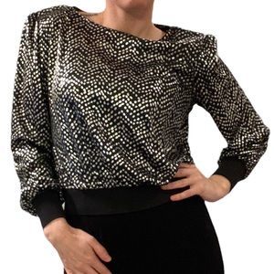 80s Vintage Judy Bond Blouse / SIZE 4